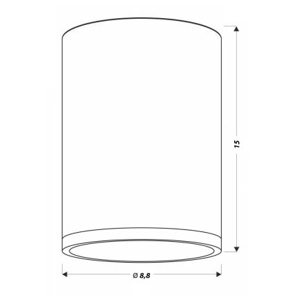 LED Plafonjera TUBA LED/9W/230V