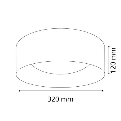 LED Plafonjera TULUZA LED/18W/230V pr. 32 cm crno