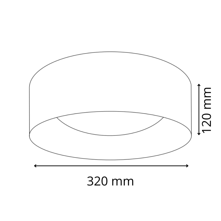 LED Plafonjera TULUZA LED/18W/230V pr. 32 cm crno