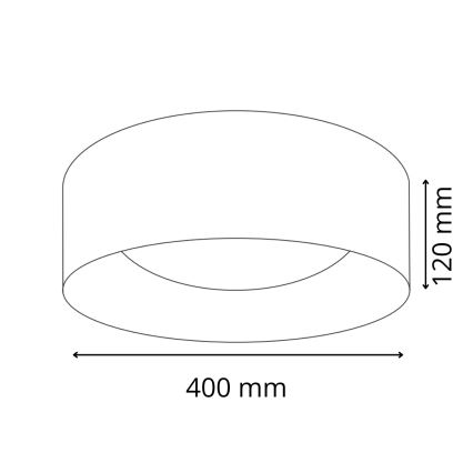 LED Plafonjera TULUZA LED/24W/230V pr. 40 cm bela