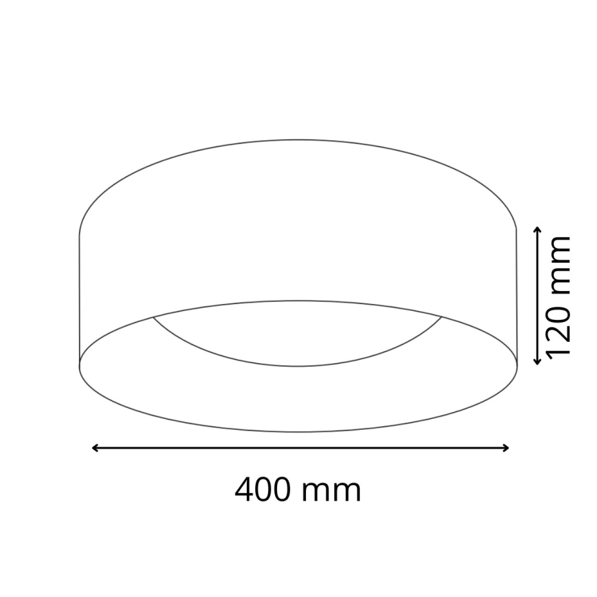 LED Plafonjera TULUZA LED/24W/230V pr. 40 cm crno