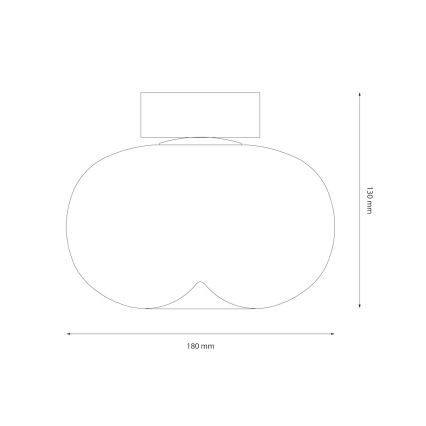 LED Plafonjera VASO LED/4W/230V pr. 18 cm zlatna/dimno