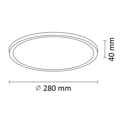 LED Plafonjera WOODY LED/15W/230V pr. 28 cm