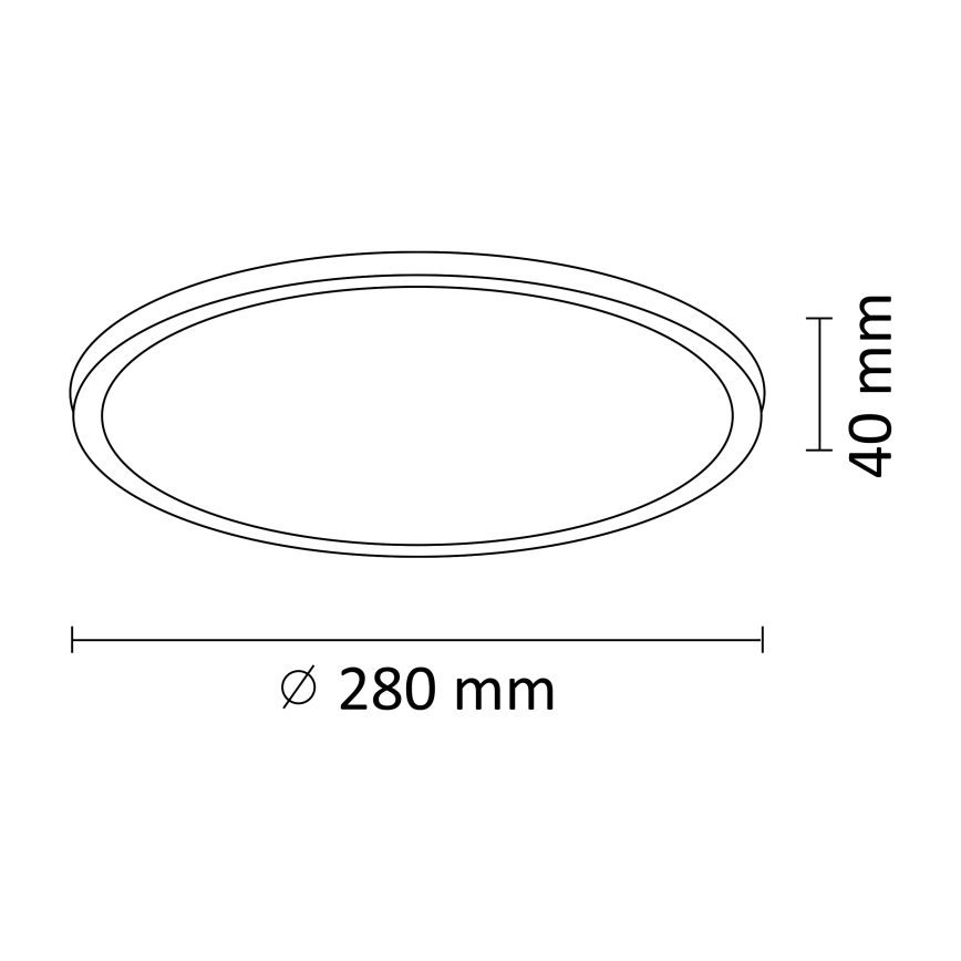 LED Plafonjera WOODY LED/15W/230V pr. 28 cm