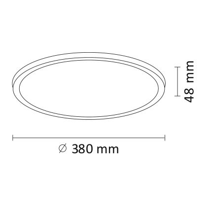 LED Plafonjera WOODY LED/24W/230V pr. 38 cm