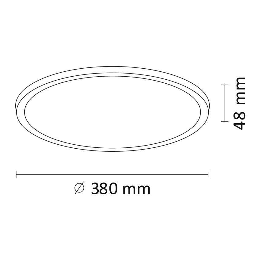 LED Plafonjera WOODY LED/24W/230V pr. 38 cm