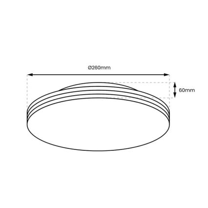 LED Plafonjera za kupatilo BEVER LED/10W/230V 4000K pr. 26 cm IP44