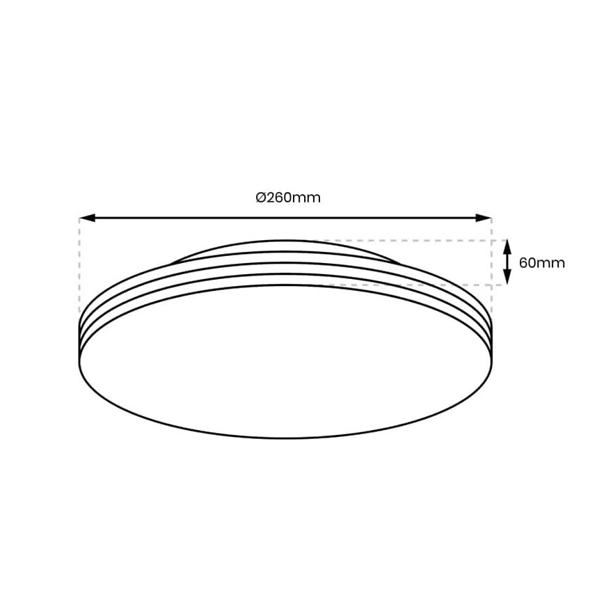 LED Plafonjera za kupatilo BEVER LED/10W/230V 4000K pr. 26 cm IP44