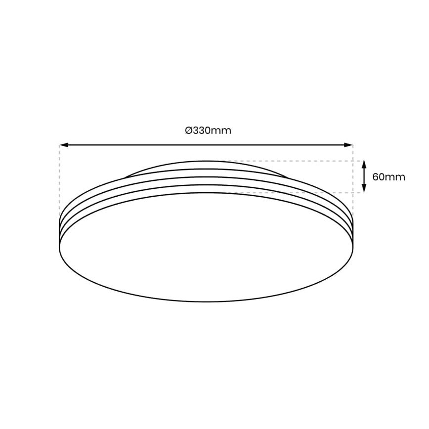LED Plafonjera za kupatilo BEVER LED/16W/230V 4000K pr. 33 cm IP44