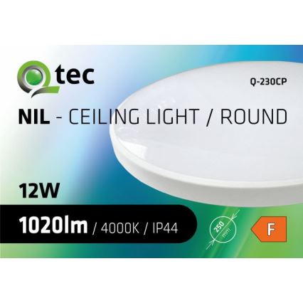 LED Plafonjera za kupatilo CIRCLE LED/12W/230V 4000K pr. 25 cm IP44 bela