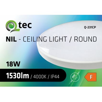 LED Plafonjera za kupatilo CIRCLE LED/18W/230V 4000K pr. 30 cm IP44 bela
