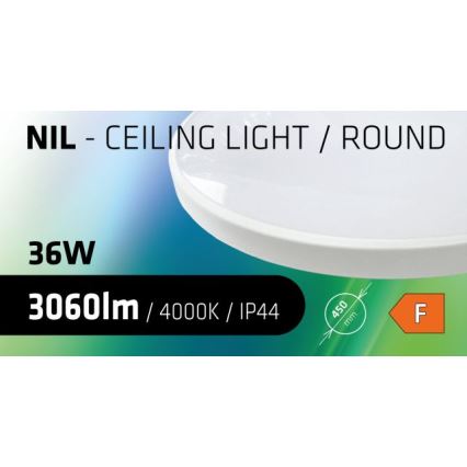 LED Plafonjera za kupatilo CIRCLE LED/36W/230V 4000K pr. 45 cm IP44 bela