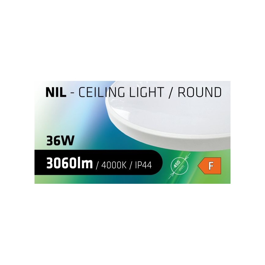 LED Plafonjera za kupatilo CIRCLE LED/36W/230V 4000K pr. 45 cm IP44 bela