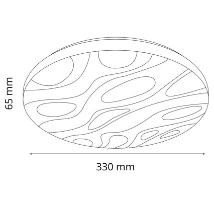 LED Plafonjera za kupatilo CLOUD LED/18W/230V pr. 33 cm IP44