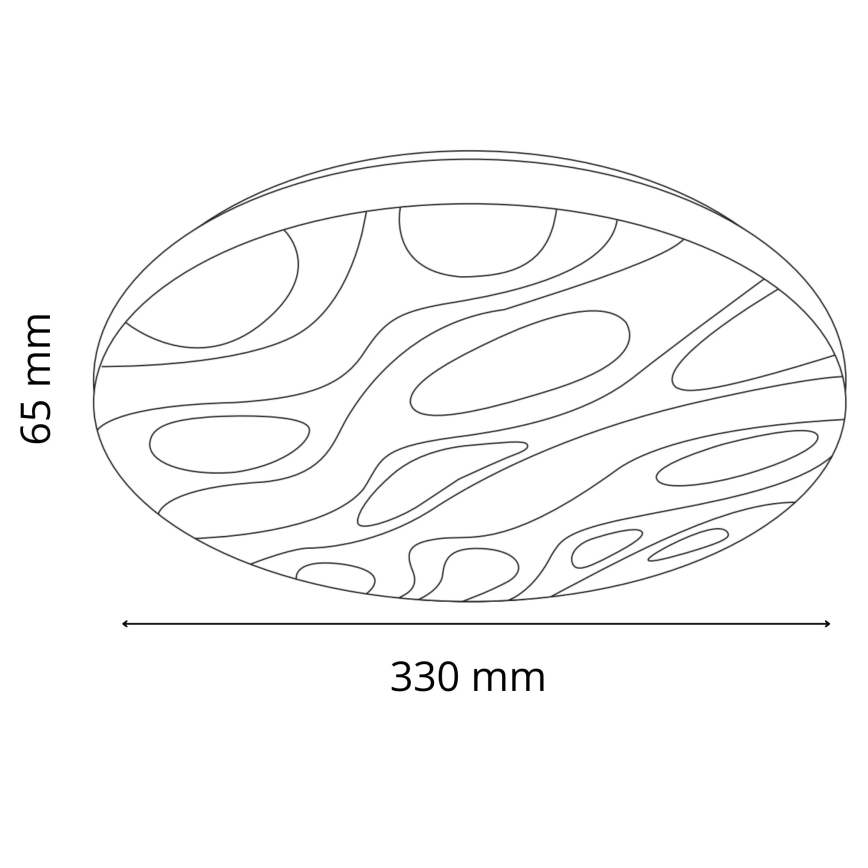LED Plafonjera za kupatilo CLOUD LED/18W/230V pr. 33 cm IP44