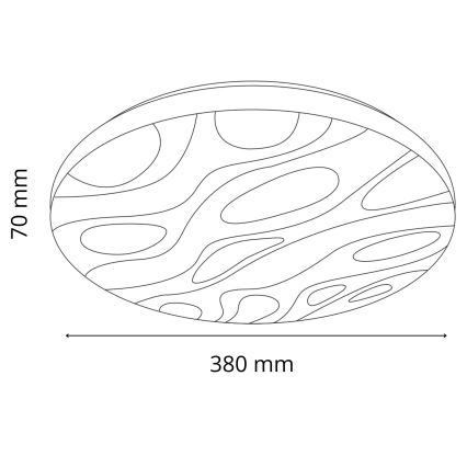LED Plafonjera za kupatilo CLOUD LED/24W/230V pr. 38 cm IP44