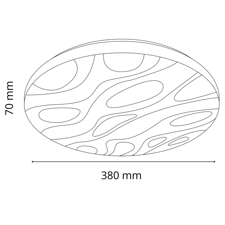 LED Plafonjera za kupatilo CLOUD LED/24W/230V pr. 38 cm IP44
