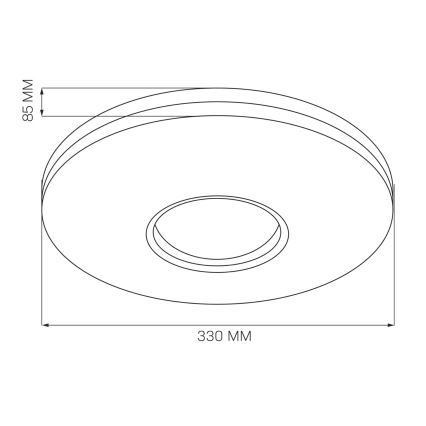 LED Plafonjera za kupatilo DETROIT LED/18W/230V pr. 33 cm IP44