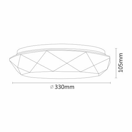 LED Plafonjera za kupatilo GALAXY LED/17W/230V IP44