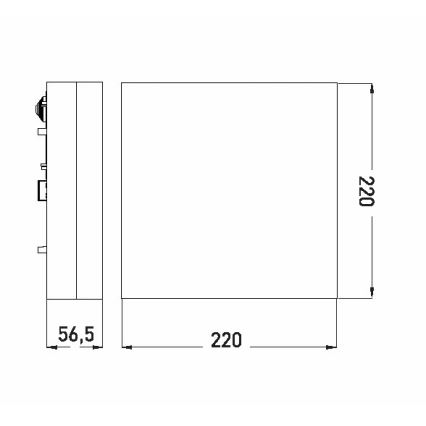 LED Plafonjera za kupatilo LED/12W/230V 3000/4000/6000K 22x22 cm IP44