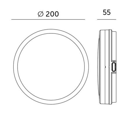 LED Plafonjera za kupatilo LED/12W/230V 3000/4000/6500K IP65 pr. 20 cm bela