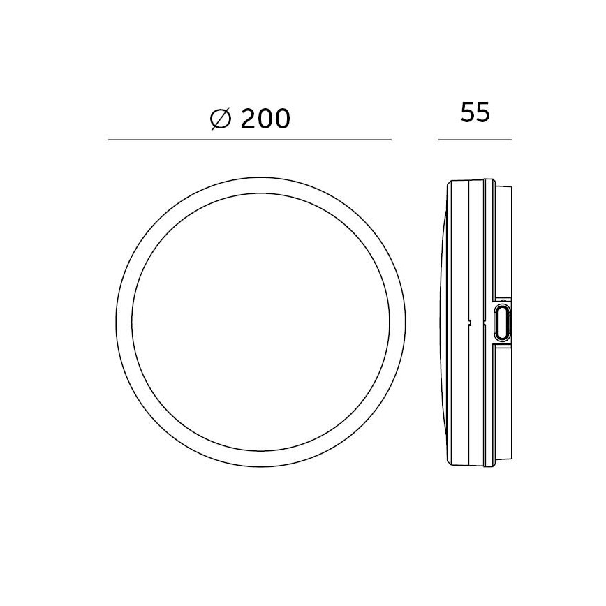 LED Plafonjera za kupatilo LED/12W/230V 3000/4000/6500K IP65 pr. 20 cm bela