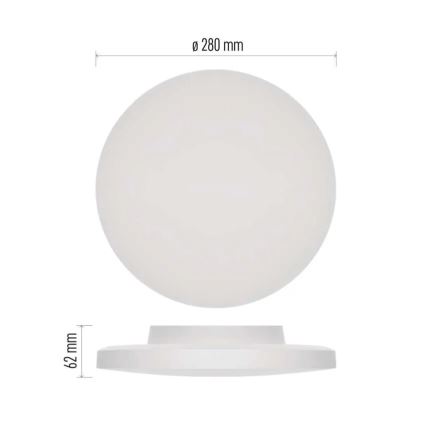 LED Plafonjera za kupatilo LED/15W/230V 3000/4000/5700K IP55 bela