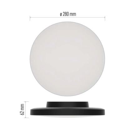 LED Plafonjera za kupatilo LED/15W/230V 3000/4000/5700K IP55 crno