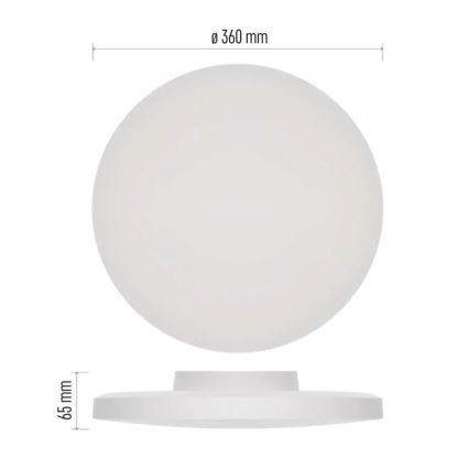 LED Plafonjera za kupatilo LED/18W/230V 3000/4000/5700K IP55 bela