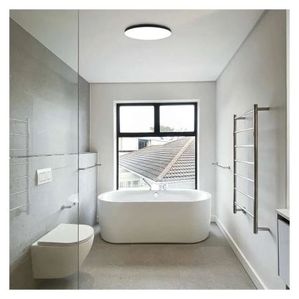 LED Plafonjera za kupatilo LED/18W/230V 3000/4000/5700K IP55 crno