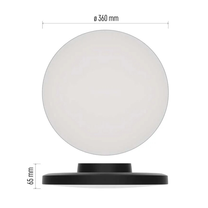 LED Plafonjera za kupatilo LED/18W/230V 3000/4000/5700K IP55 crno