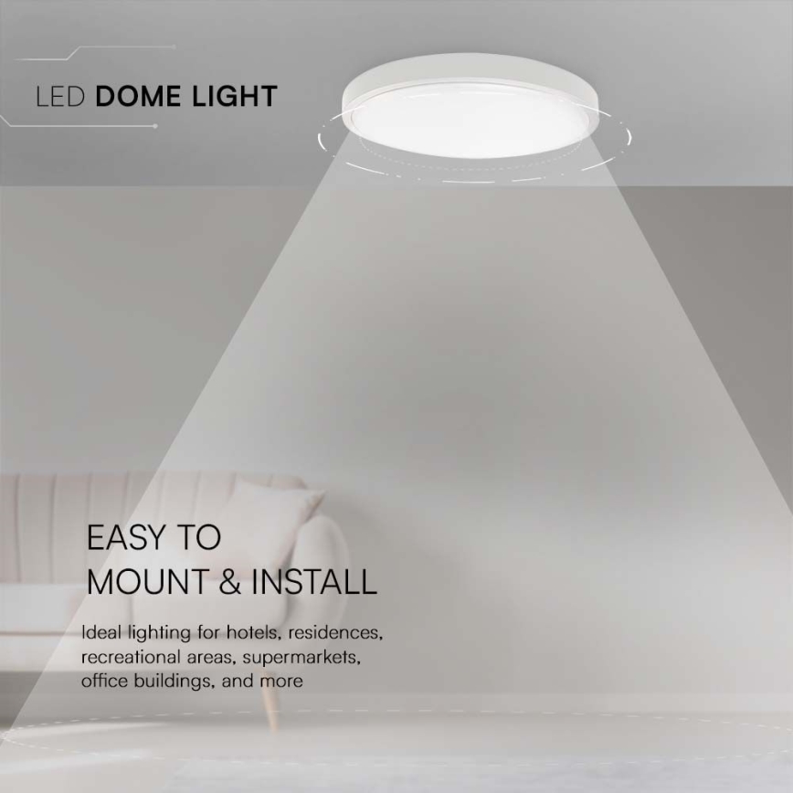 LED Plafonjera za kupatilo LED/18W/230V 3000K IP44 bela