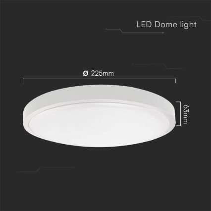 LED Plafonjera za kupatilo LED/18W/230V 3000K IP44 bela