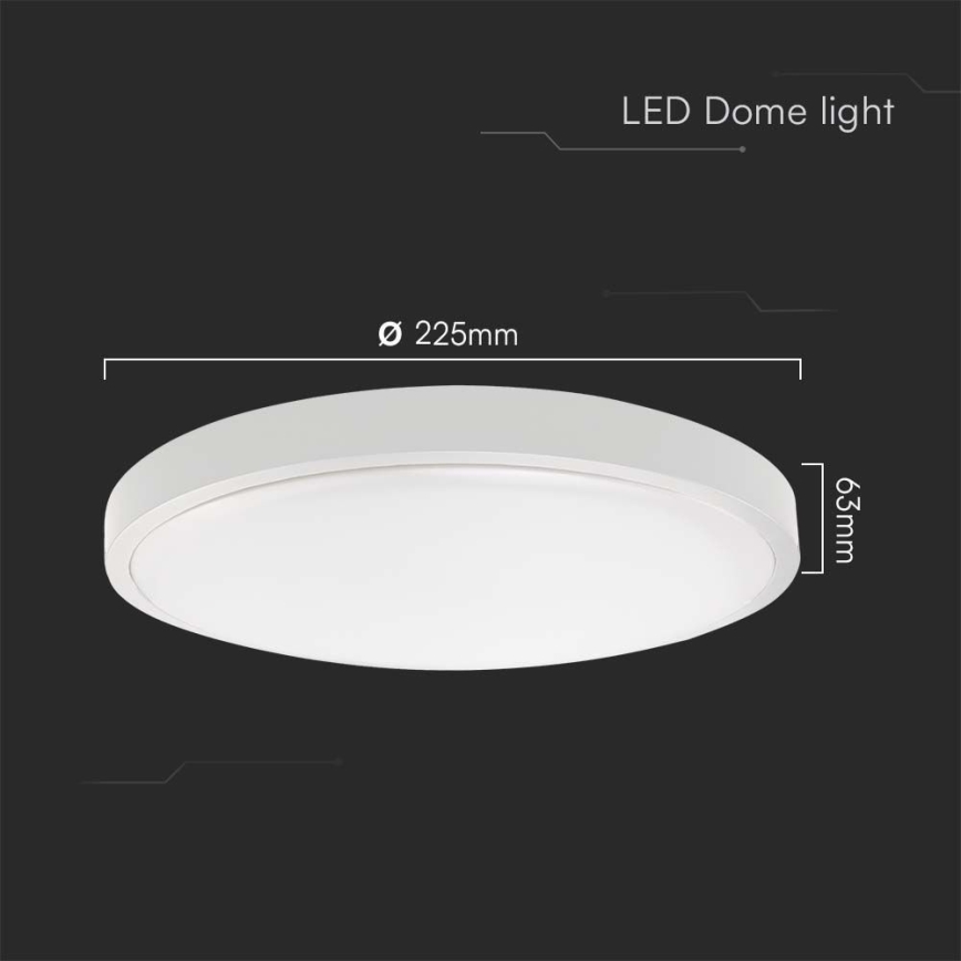 LED Plafonjera za kupatilo LED/18W/230V 3000K IP44 bela