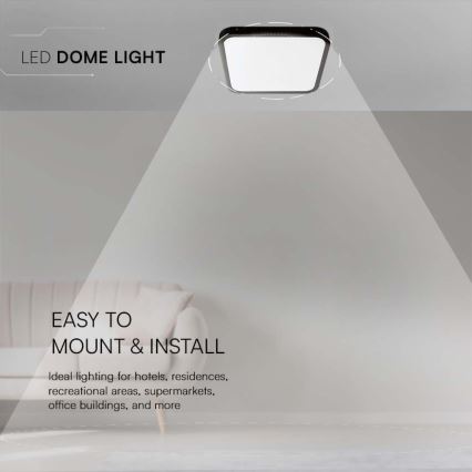 LED Plafonjera za kupatilo LED/18W/230V 3000K IP44 crno