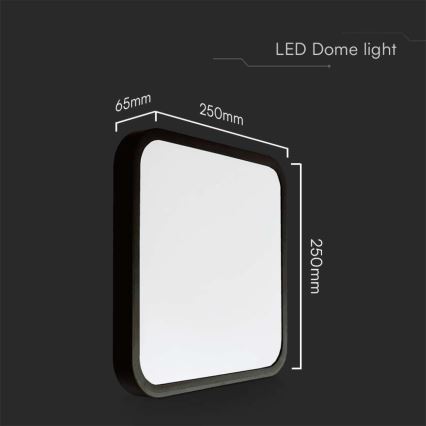 LED Plafonjera za kupatilo LED/18W/230V 3000K IP44 crno
