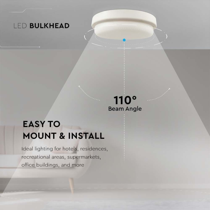 LED Plafonjera za kupatilo LED/18W/230V 3000K IP54