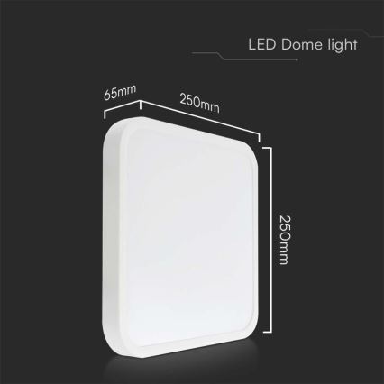 LED Plafonjera za kupatilo LED/18W/230V 4000K IP44 bela