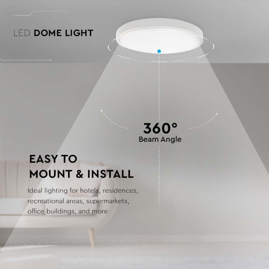 LED Plafonjera za kupatilo LED/18W/230V 6500K IP44 bela