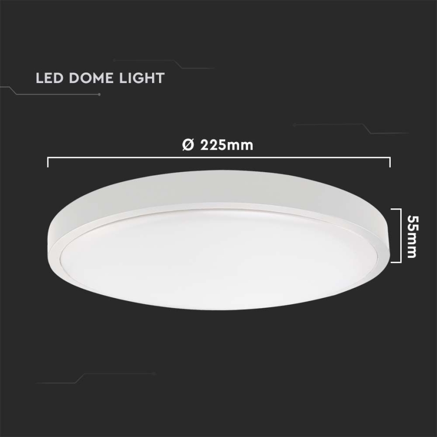 LED Plafonjera za kupatilo LED/18W/230V 6500K IP44 bela