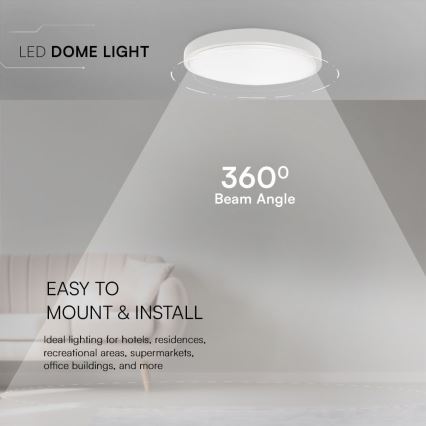 LED Plafonjera za kupatilo SAMSUNG CHIP LED/18W/230V IP44 3000K pr. 25 cm bela
