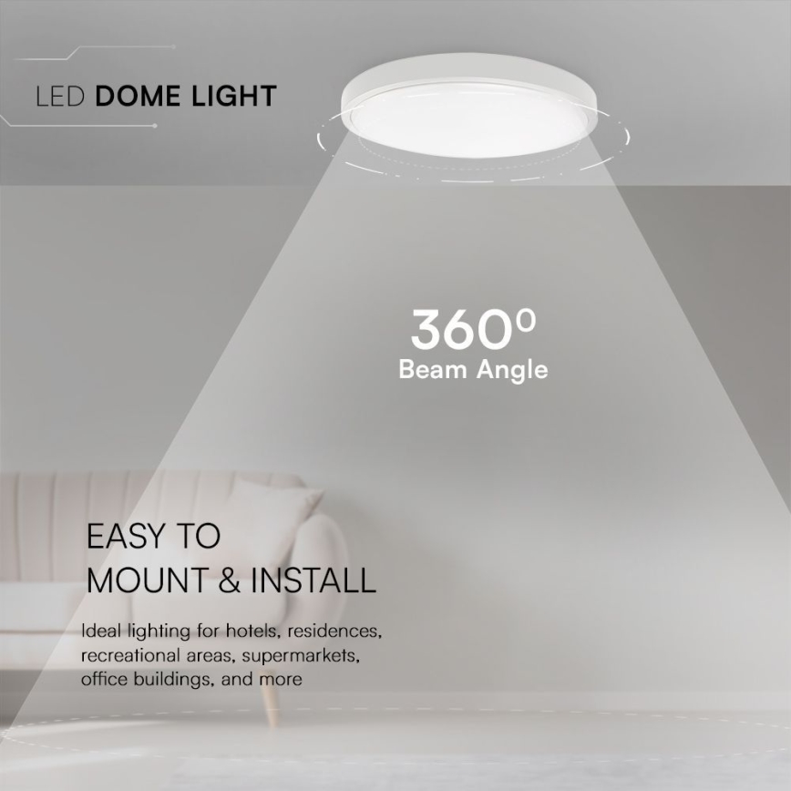 LED Plafonjera za kupatilo SAMSUNG CHIP LED/18W/230V IP44 3000K pr. 25 cm bela