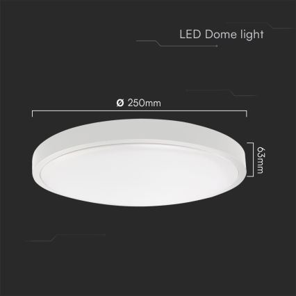 LED Plafonjera za kupatilo SAMSUNG CHIP LED/18W/230V IP44 3000K pr. 25 cm bela
