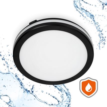 LED Plafonjera za kupatilo LED/18W/230V 3000/4000/6500K IP65 pr. 30 cm crno
