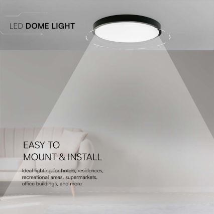 LED Plafonjera za kupatilo LED/24W/230V 4000K IP44 crno