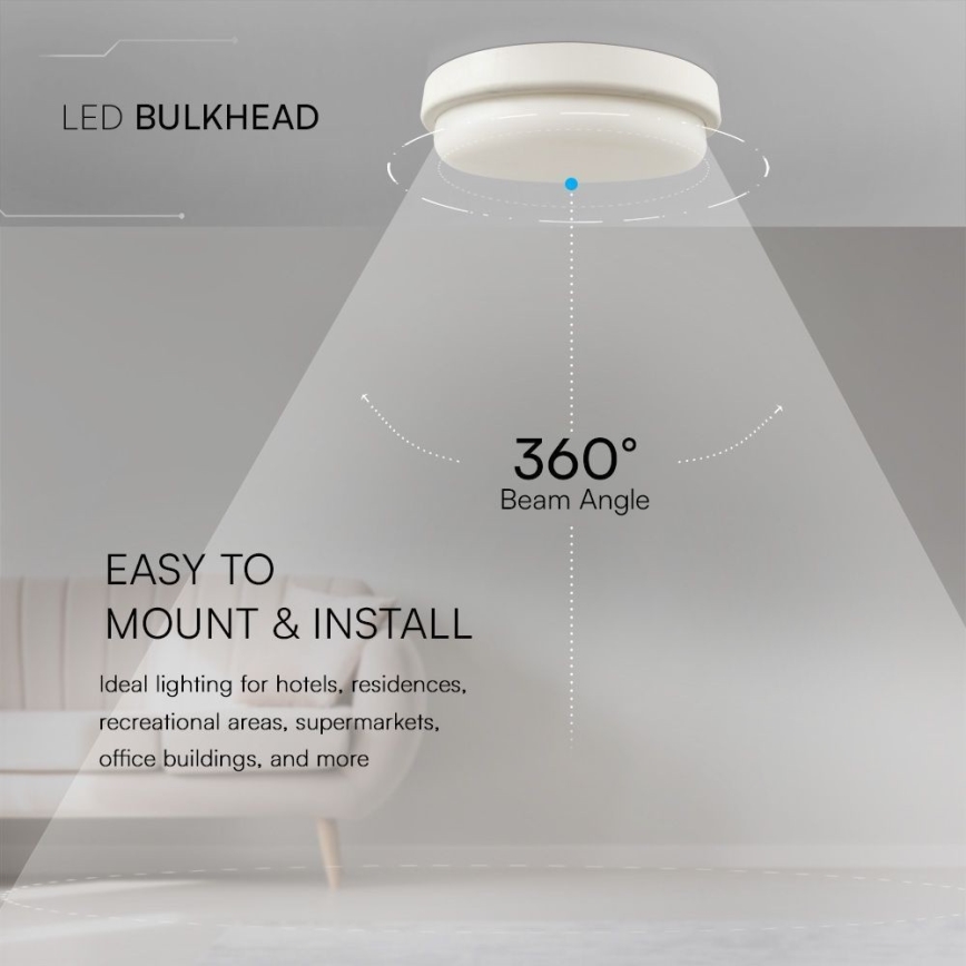 LED Plafonjera za kupatilo LED/24W/230V 4000K IP54 pr. 24 cm