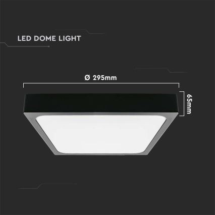 LED Plafonjera za kupatilo LED/24W/230V 6500K IP44 crno