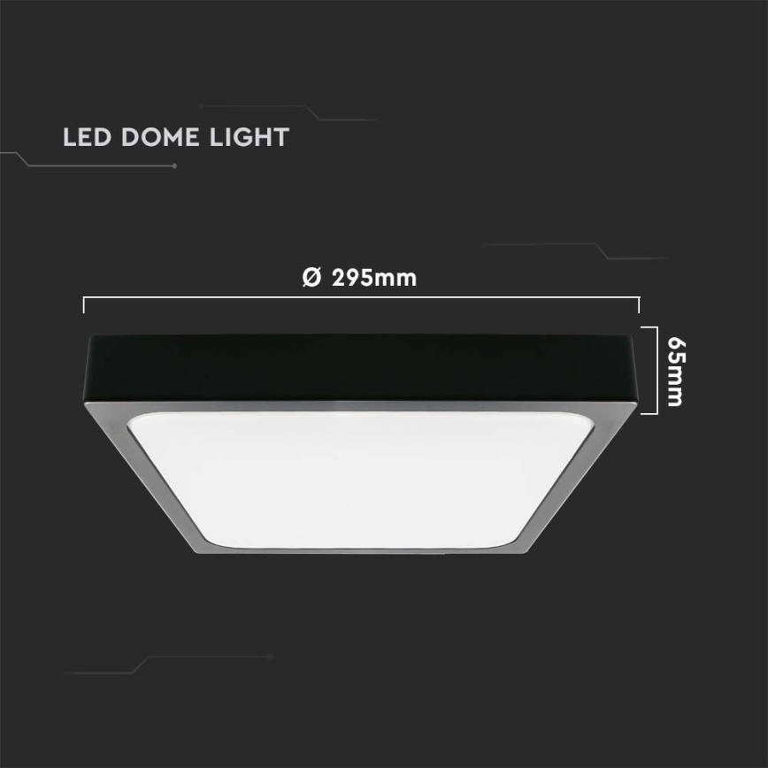 LED Plafonjera za kupatilo LED/24W/230V 6500K IP44 crno