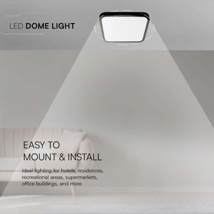 LED Plafonjera za kupatilo LED/24W/230V 6500K IP44 crno