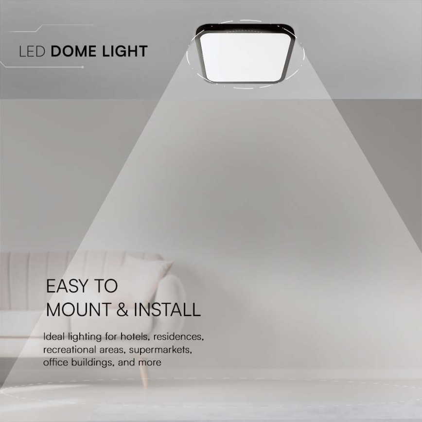 LED Plafonjera za kupatilo LED/24W/230V 6500K IP44 crno